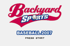 Backyard Sports - Baseball 2007 Title Screen